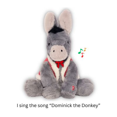 <div class="buttonTitle"><div class="roundedlIcon white mbianco mprest"></div></div>Italian Children’s Market Welcomes Dominick the Donkey Singing Plush Toy